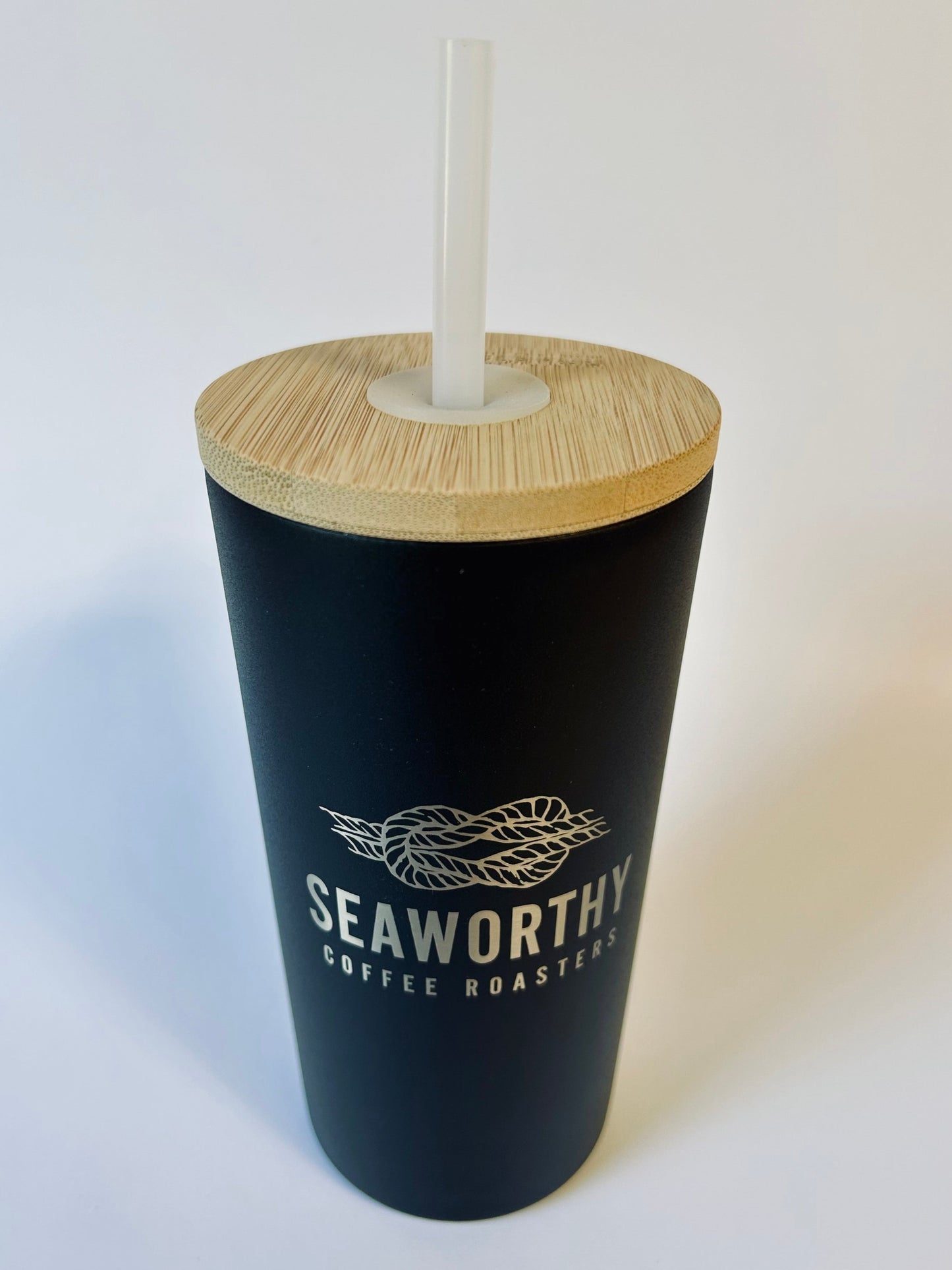 Seaworthy Coffee Roasters Iced Coffee Tumbler with bamboo lid