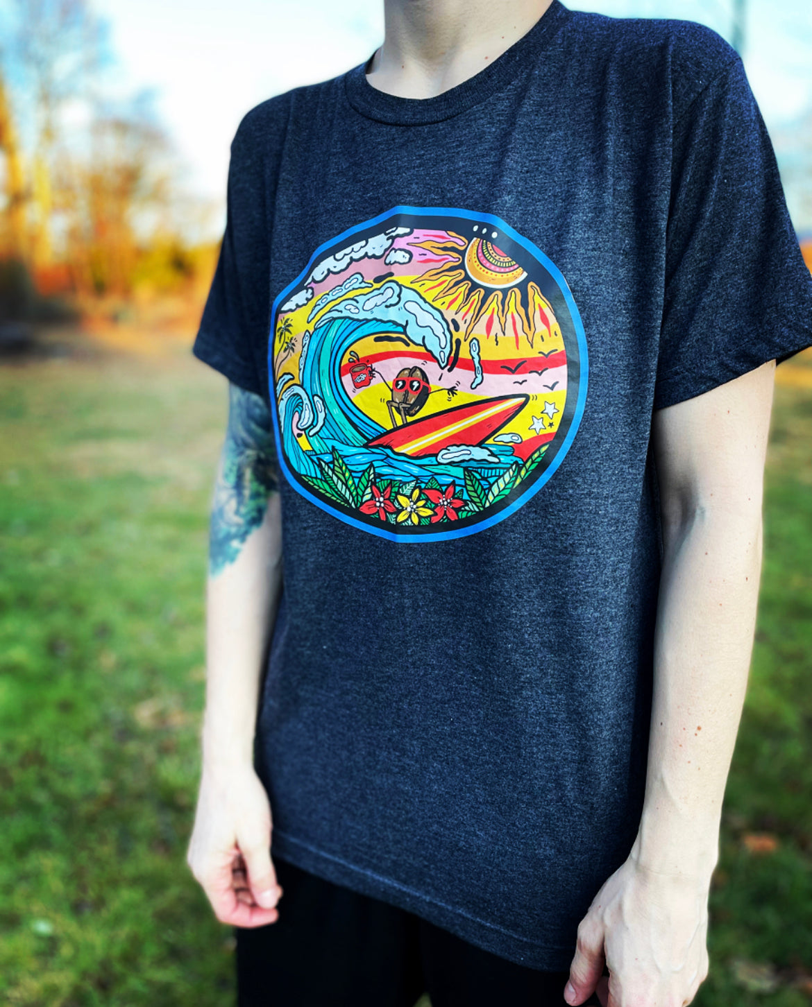 Seaworthy Coffee Surf Bean t shirt.