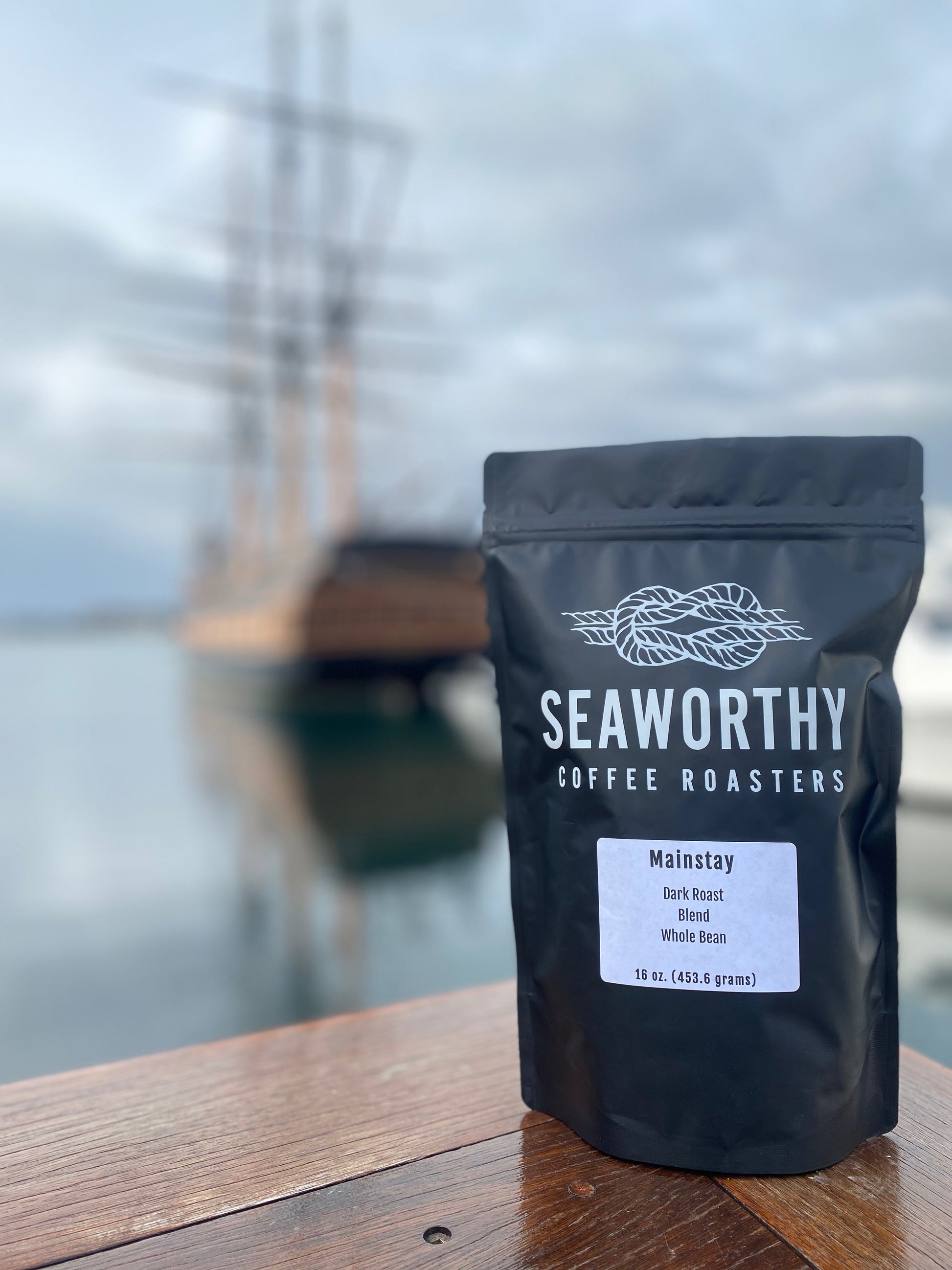 On a ship, the mainstay serves as part of the rigging that helps to stabilize the main mast. The mainstay acts as the chief support and makes it possible for the ship to get underway, much like this flavorful roast will do for you.   This rich blend boasts balanced sweet and bold flavor notes, with a medium body and low acidity.